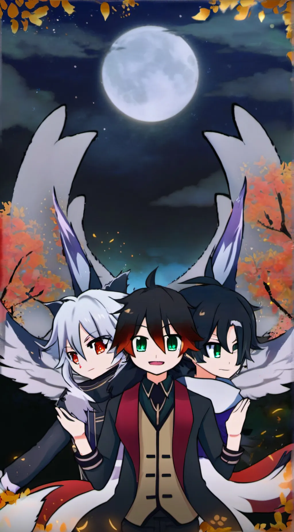 ai character: Moon Damien, Shade background