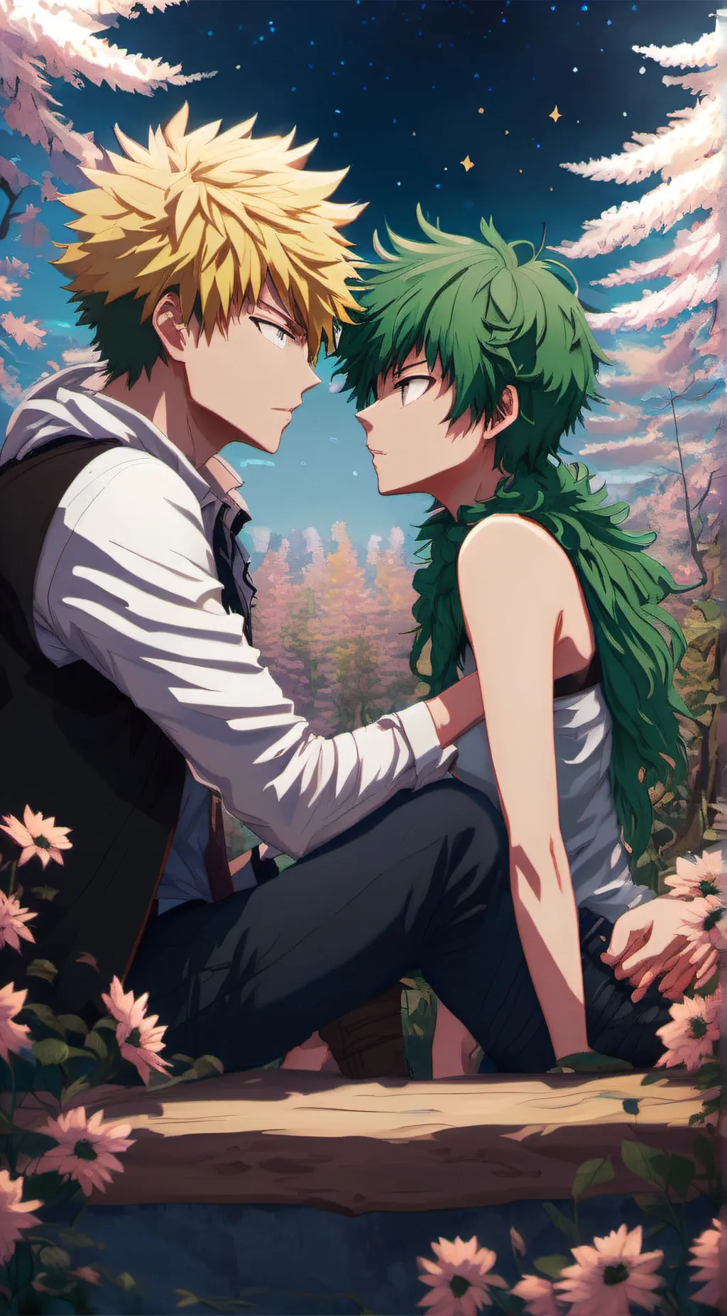 ai character: bakugo x izuku  background