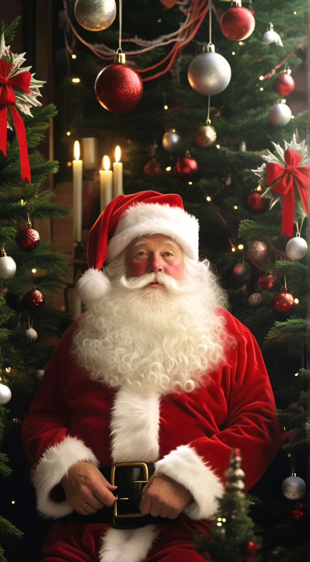 ai character: Saint Nick (Santa) background