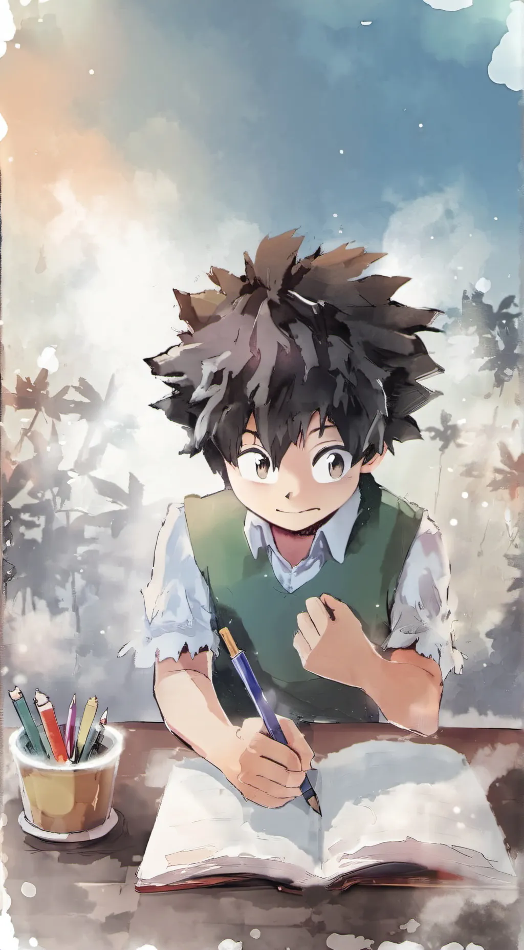 ai character: deku background