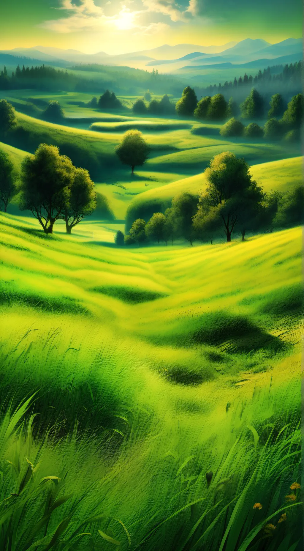 ai character: Grass background