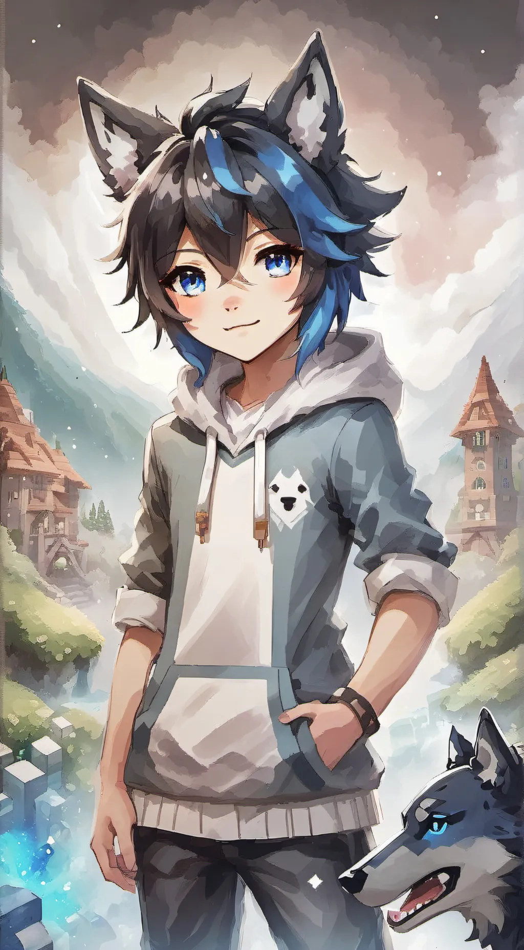 ai character: ein  background