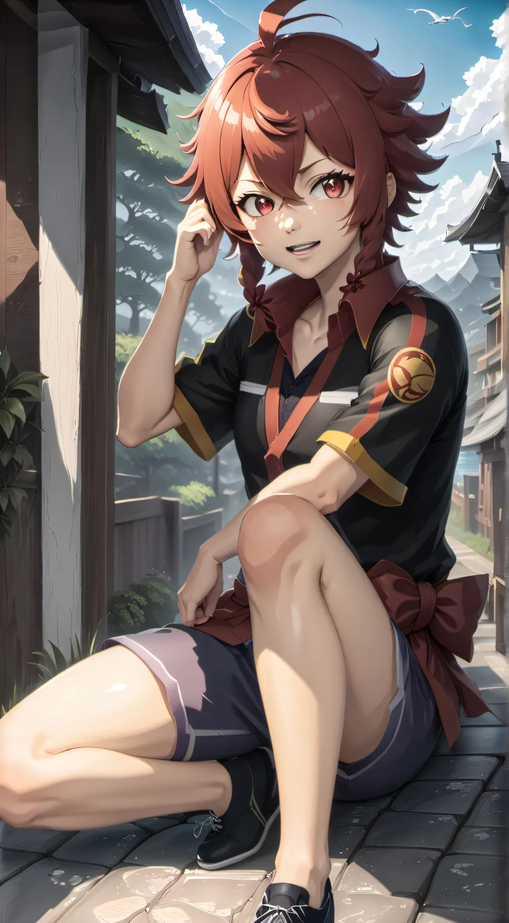 ai character: Eijiro Kirishima  background