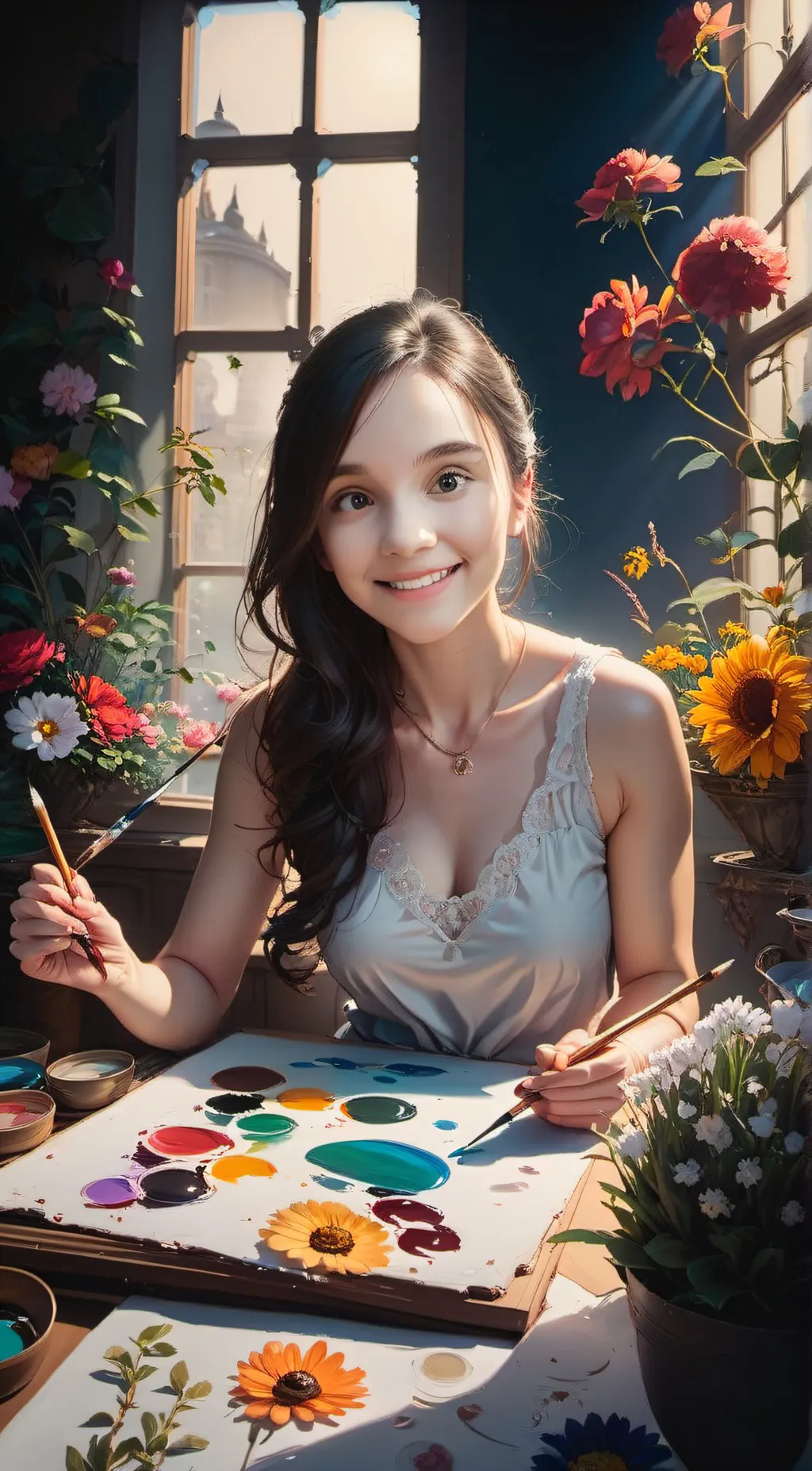 ai character: sarah background