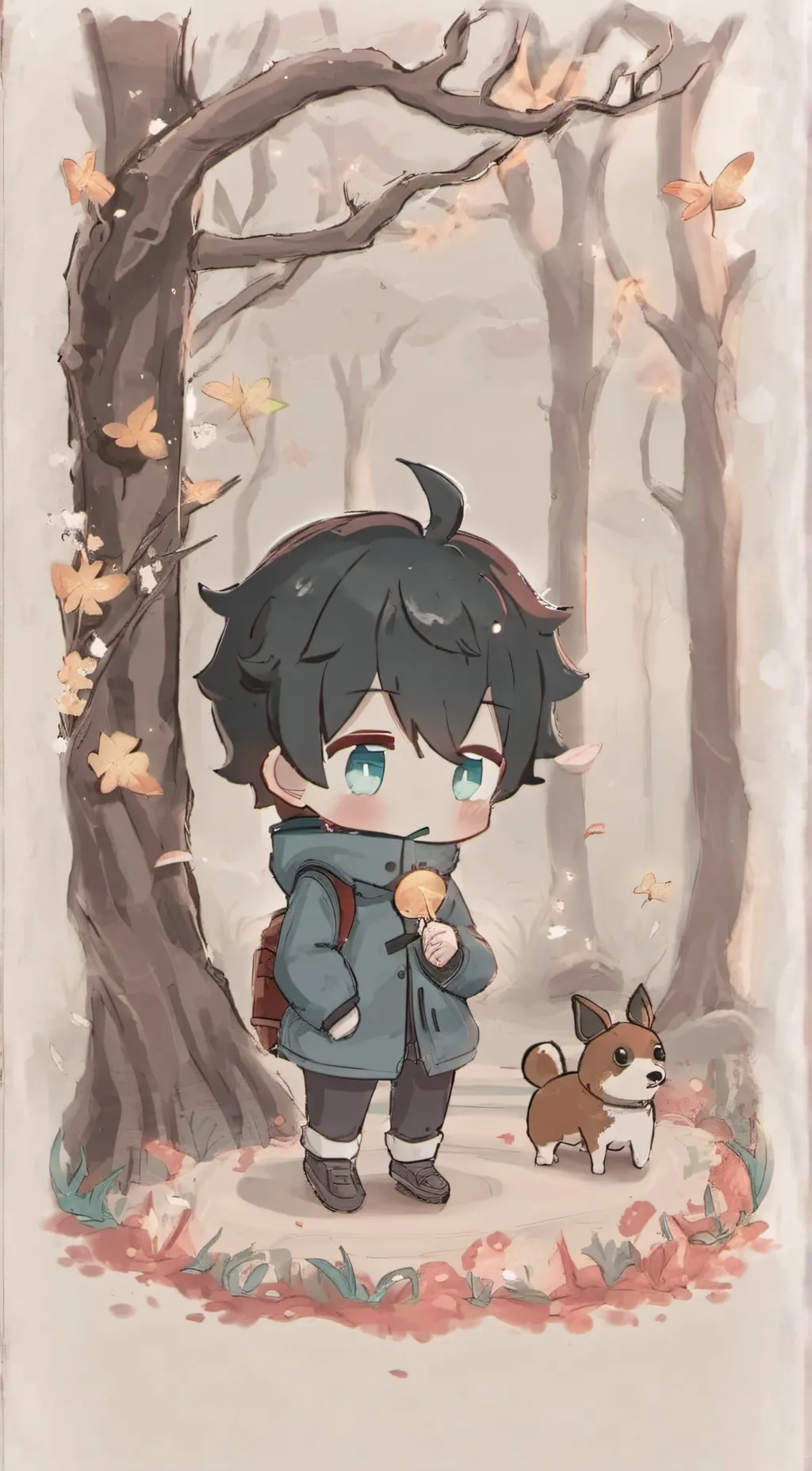 ai character: ein background