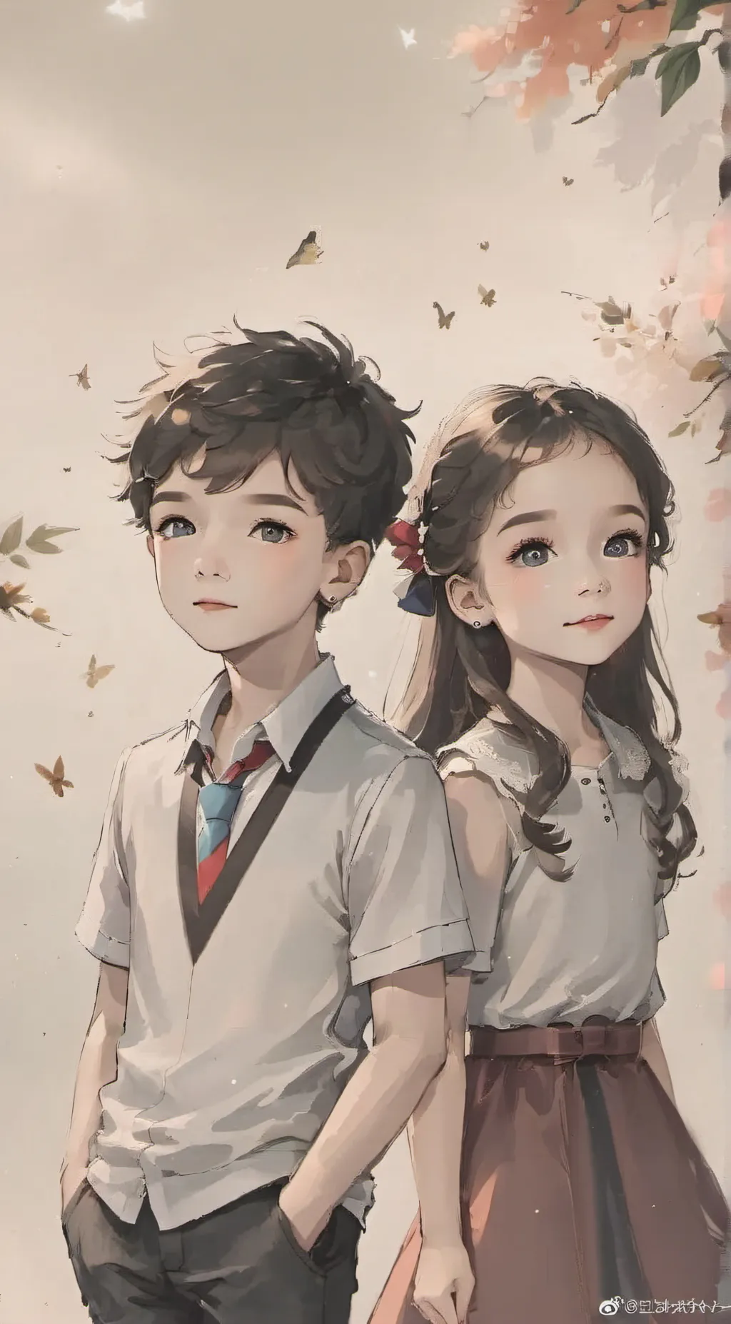 ai character: IZZY and John background