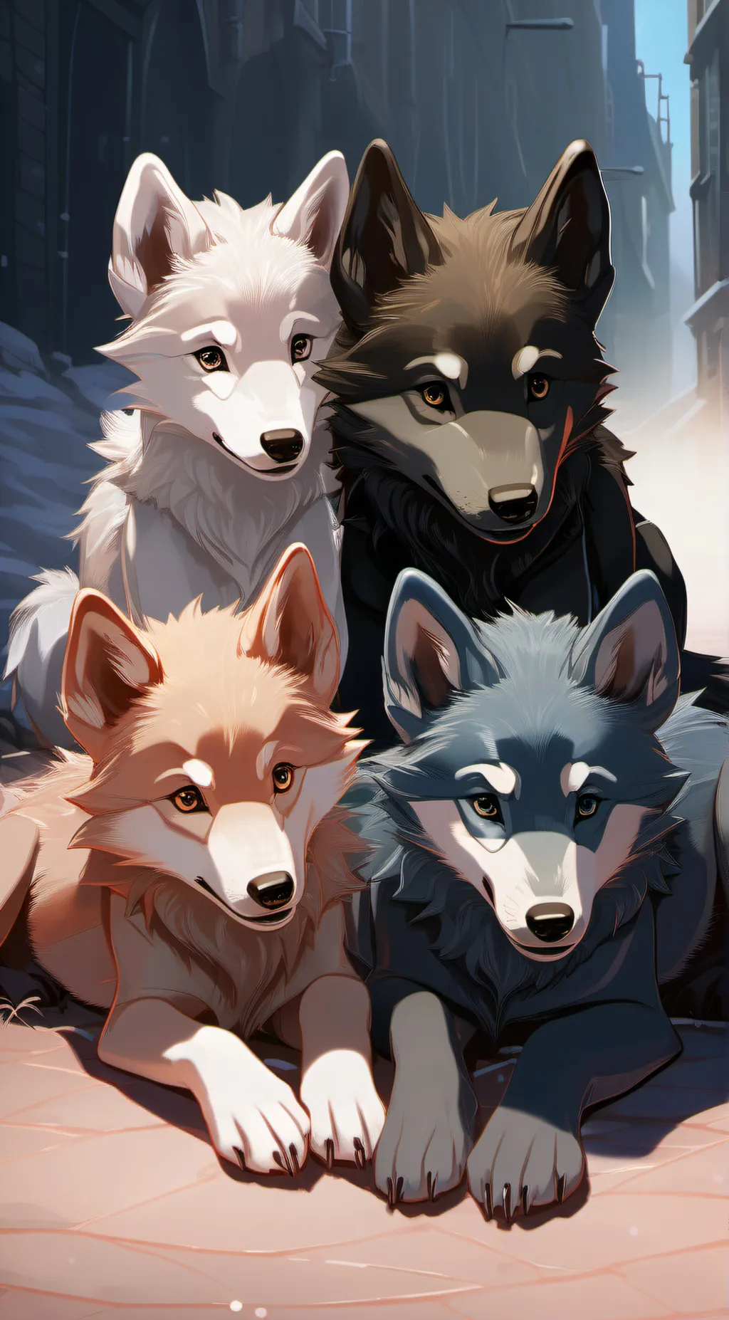 ai character: your wolf pups! background