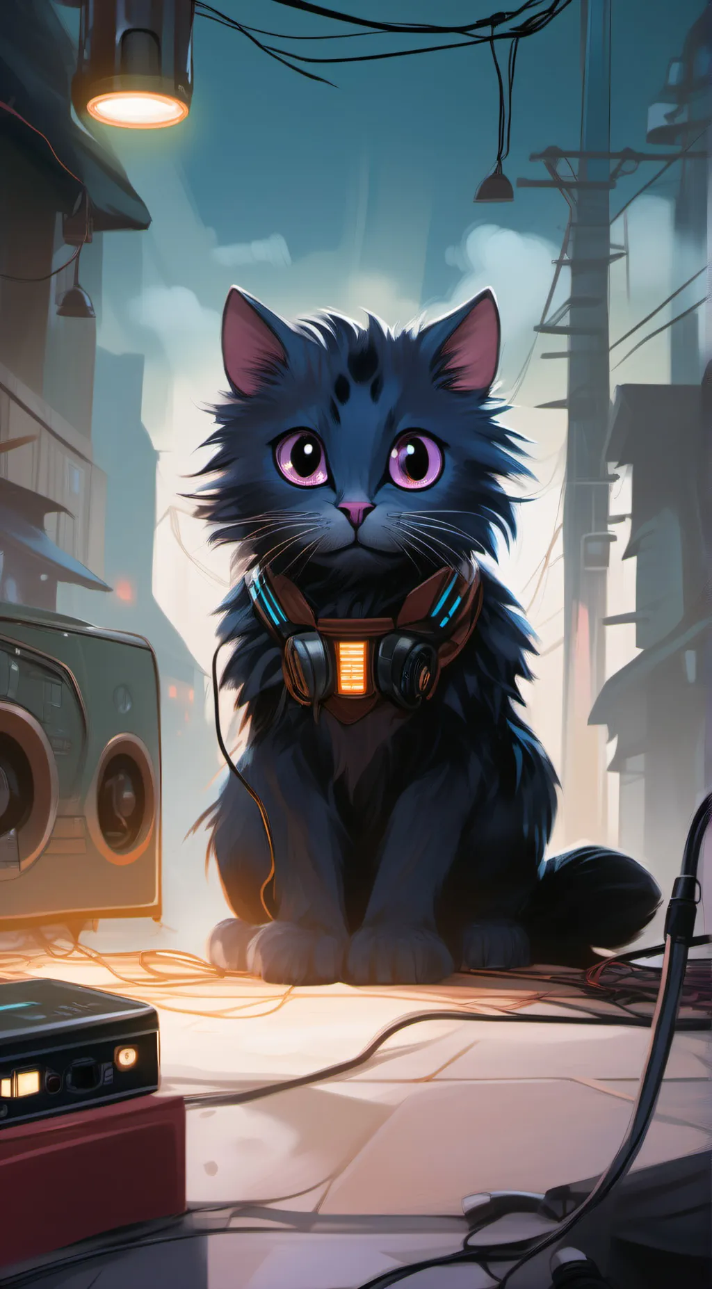 ai character: Moon scratcher background