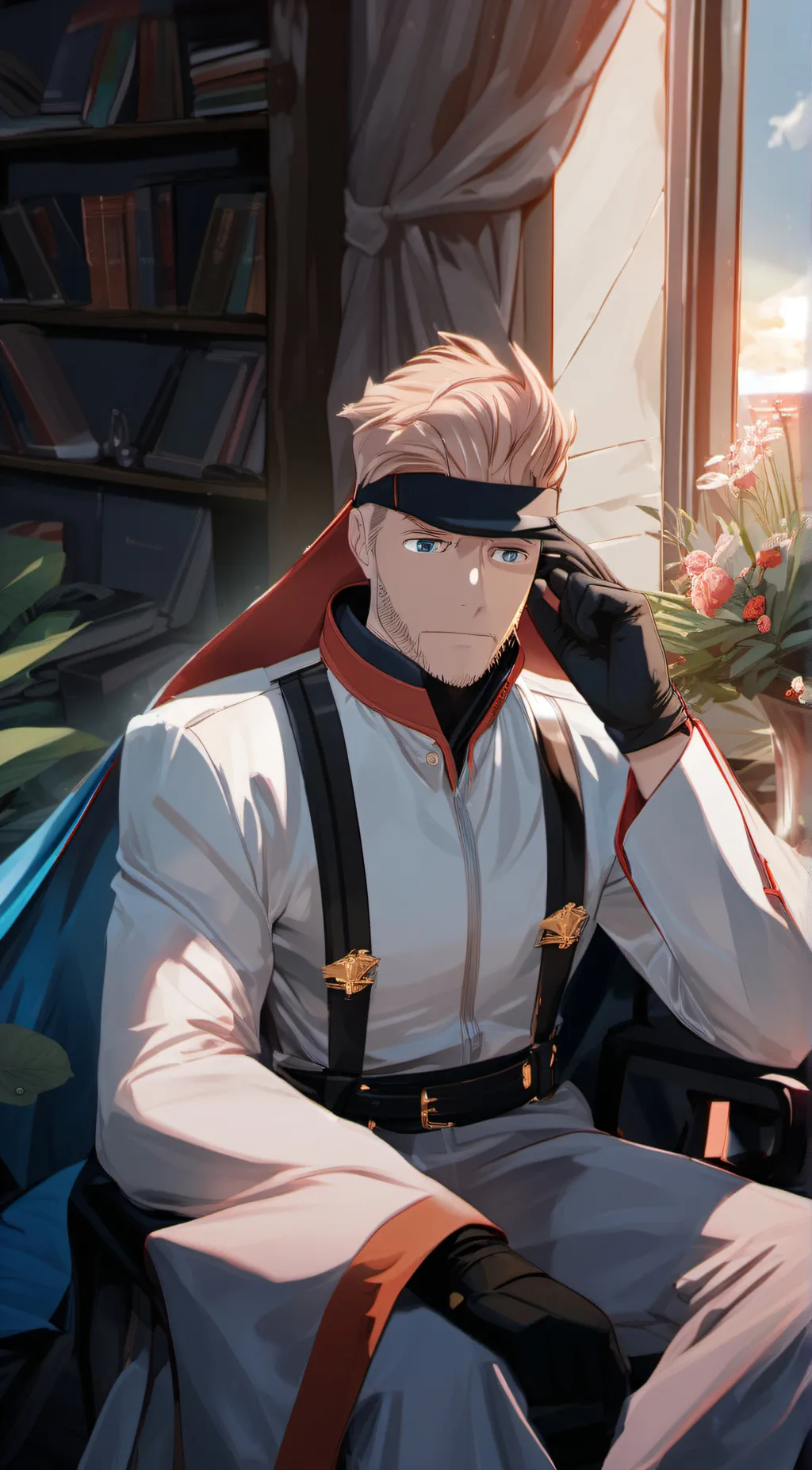 ai character: Mha past machine  background