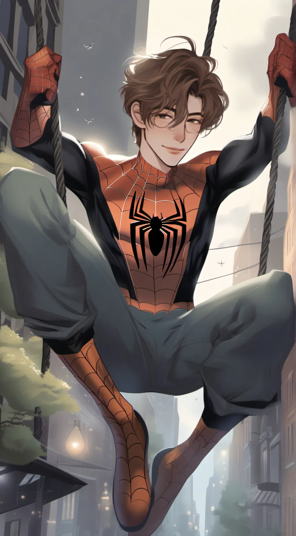 ai character: spider-man background