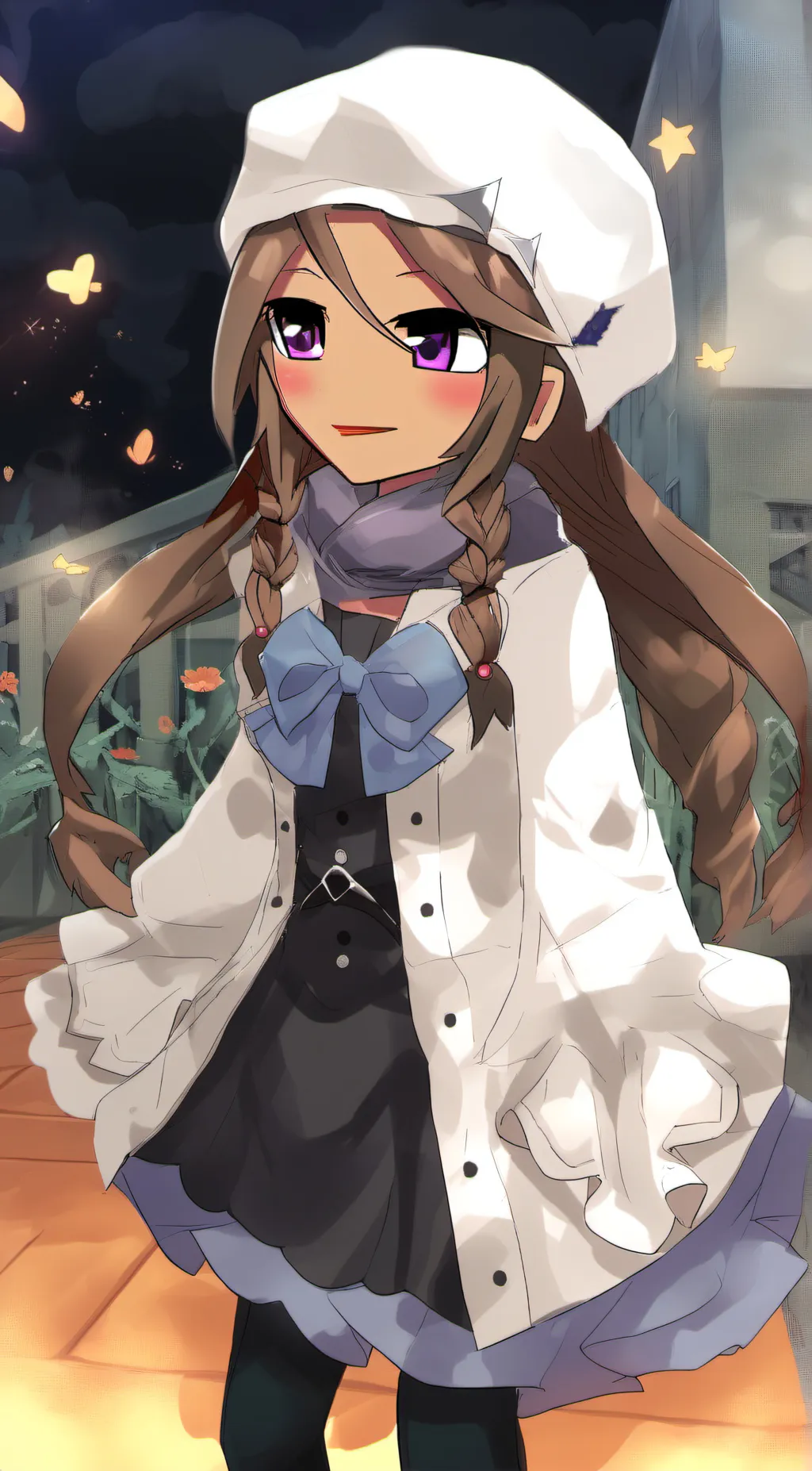 ai character:  violet  background