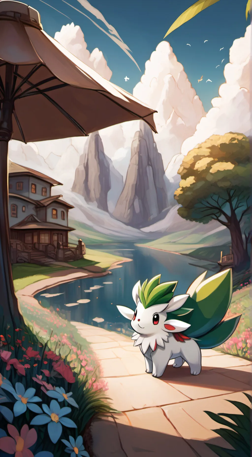 ai character: Shaymin background