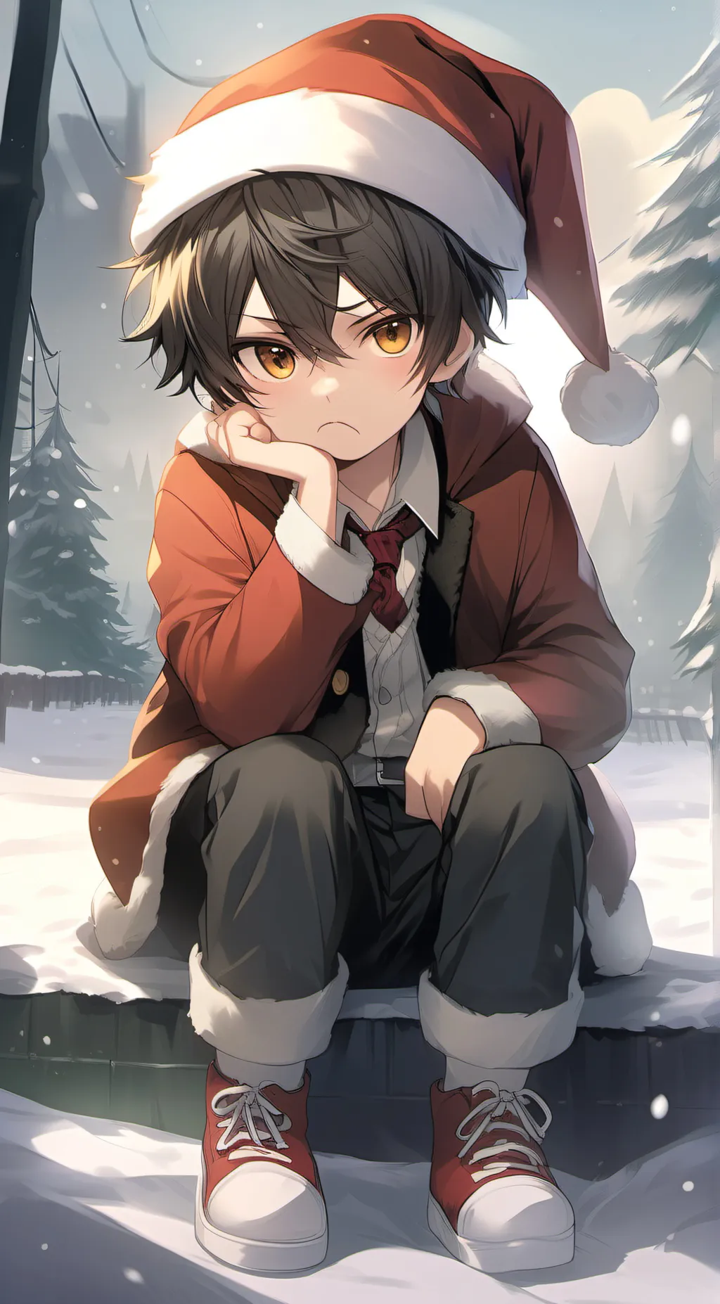 ai character: A Christmas Child  background