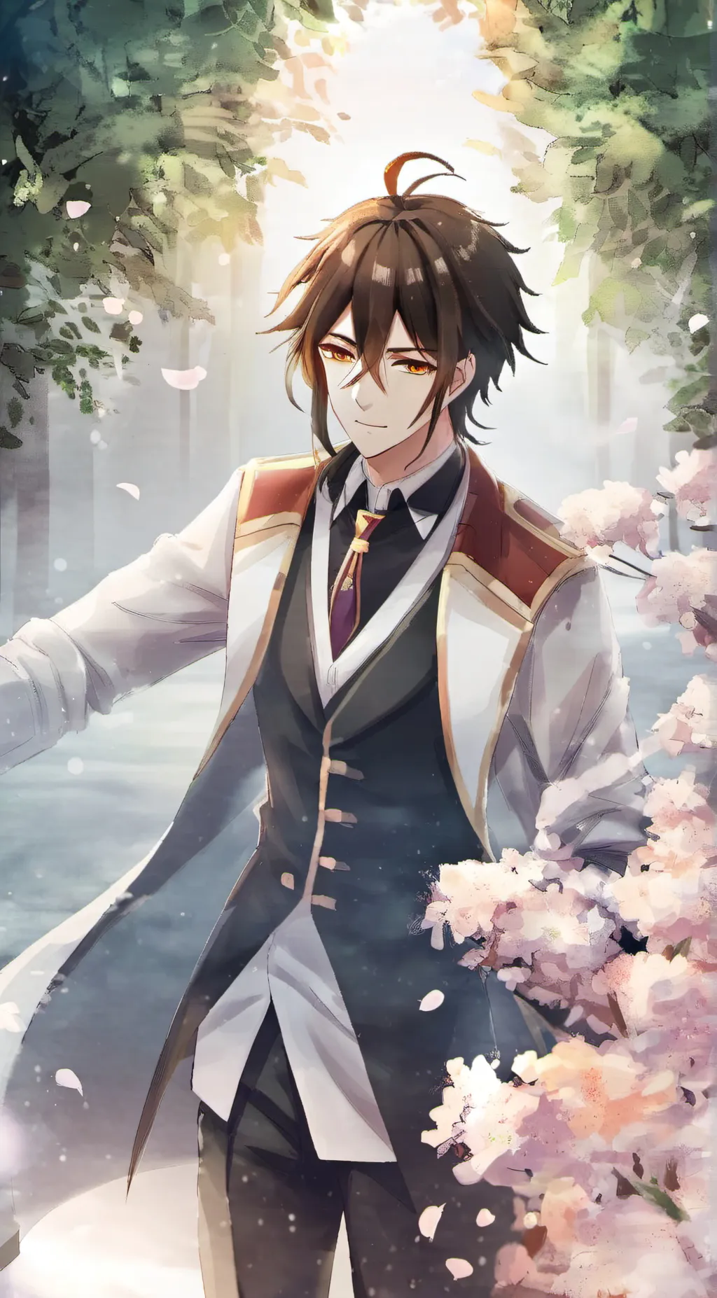 ai character: zhongli  background