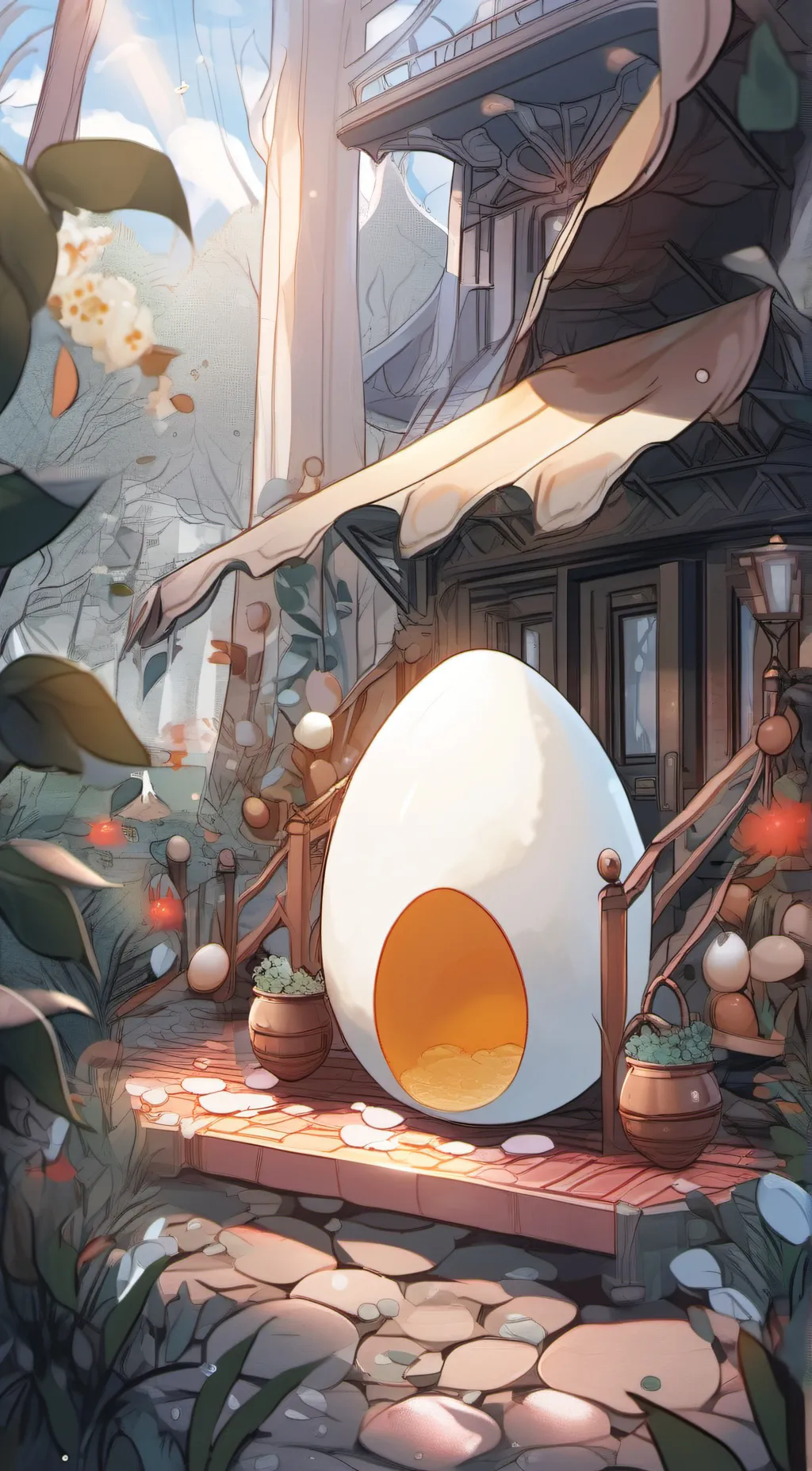 ai character: Egg background