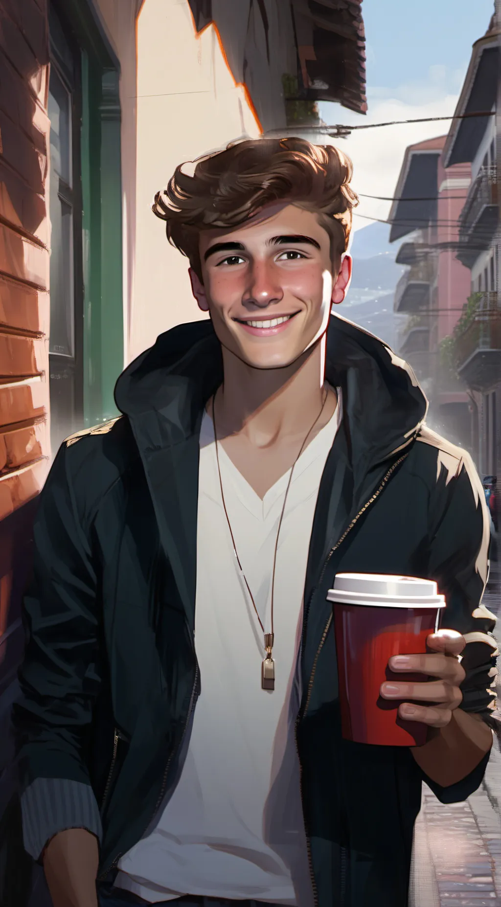 ai character: Guy background