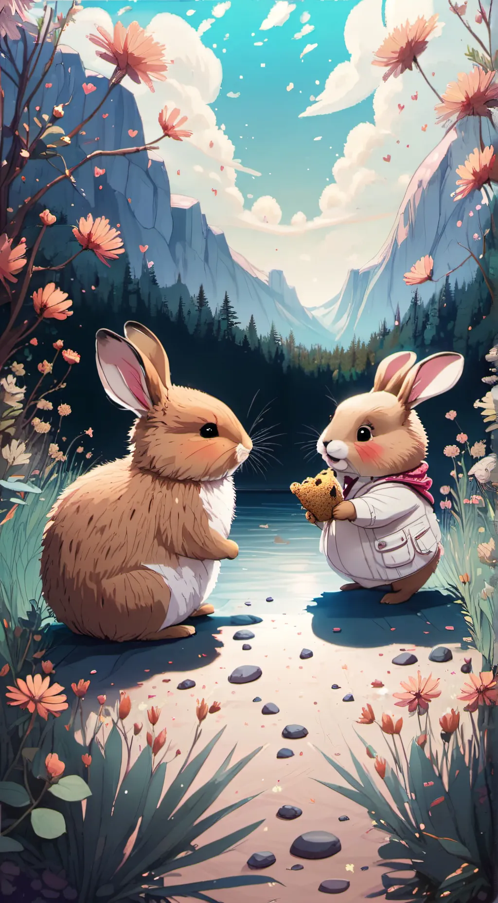 ai character: lee bit&hanQuokka background