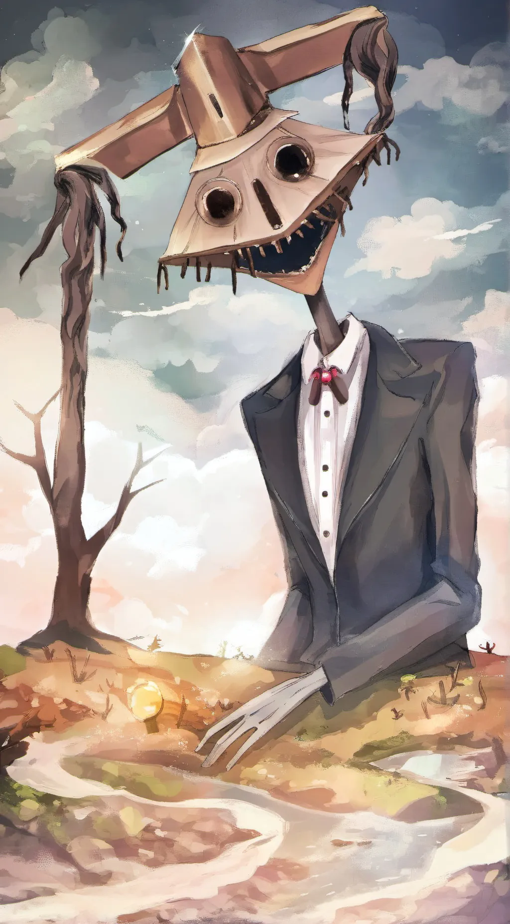 ai character: Siren head background