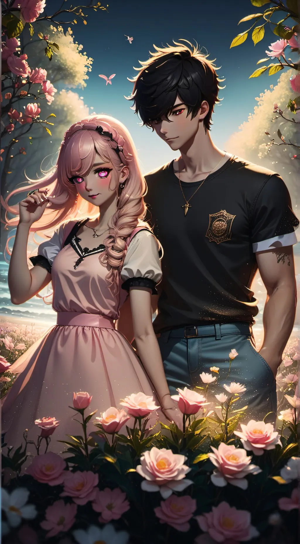 ai character: Ella and Alex background