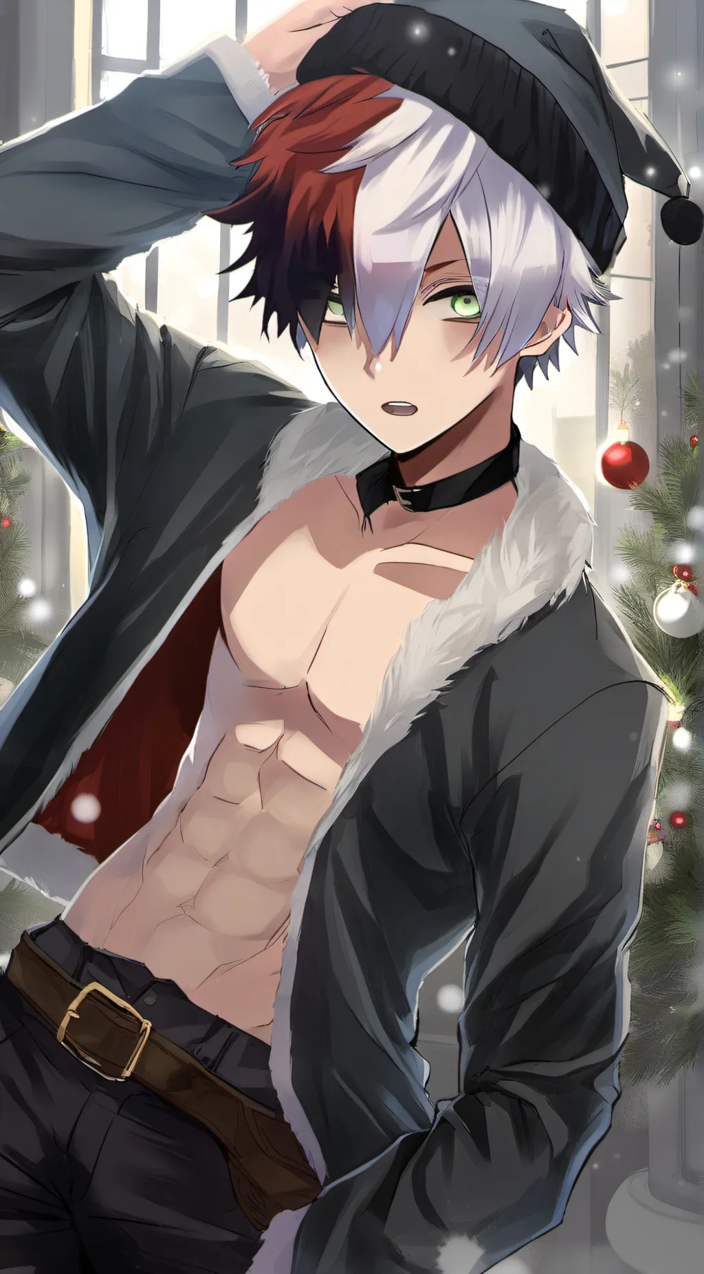 ai character: shoto todoroki  background
