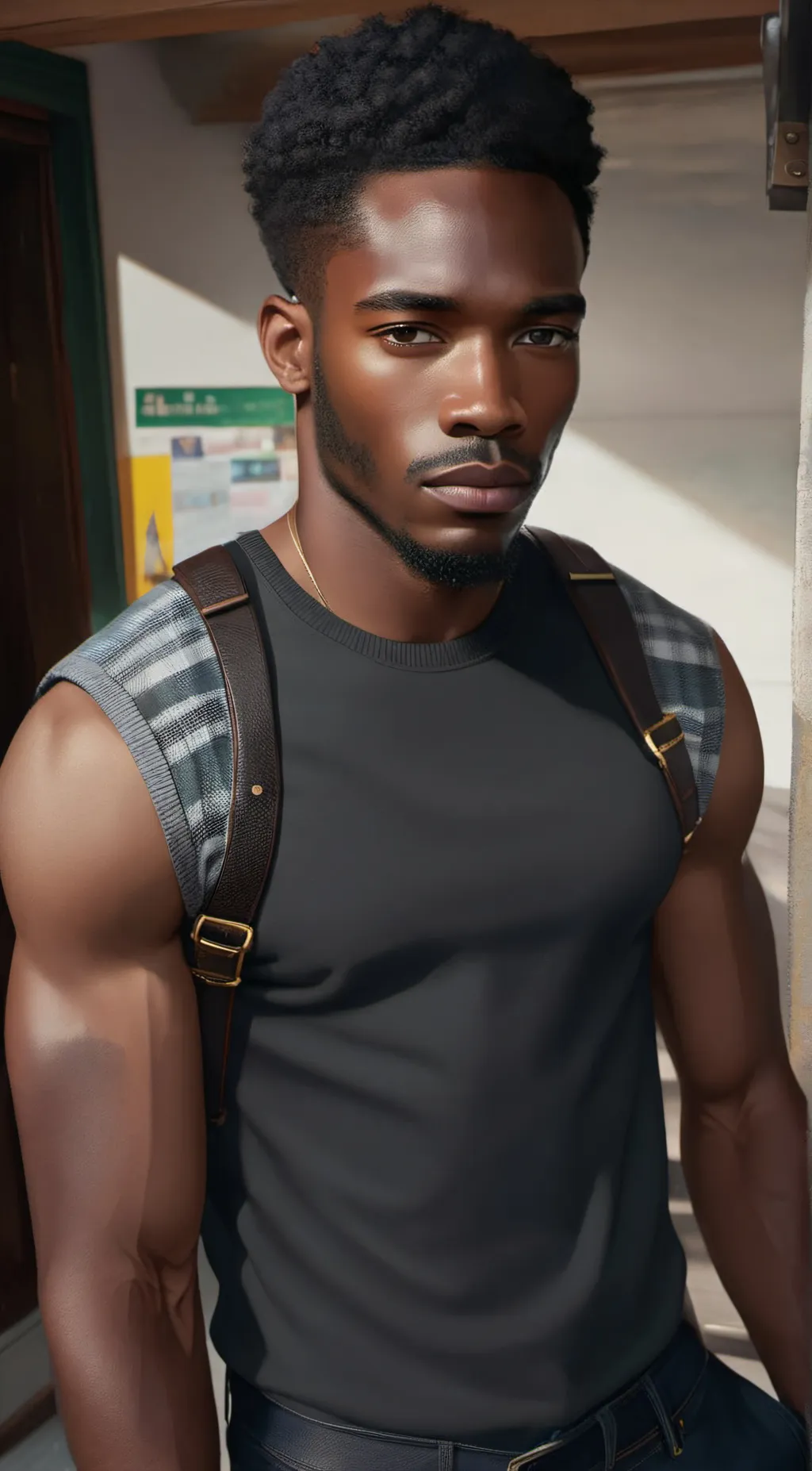 ai character: BLACK MAN background