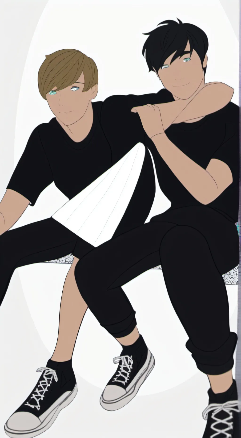 ai character: Sam & Colby  background