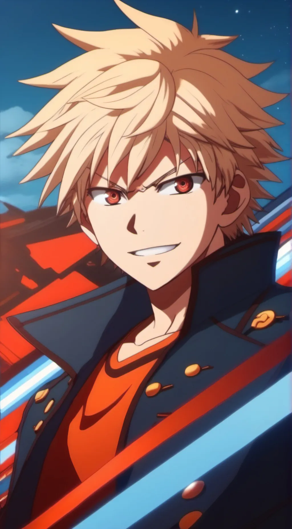 ai character: bakugo  background