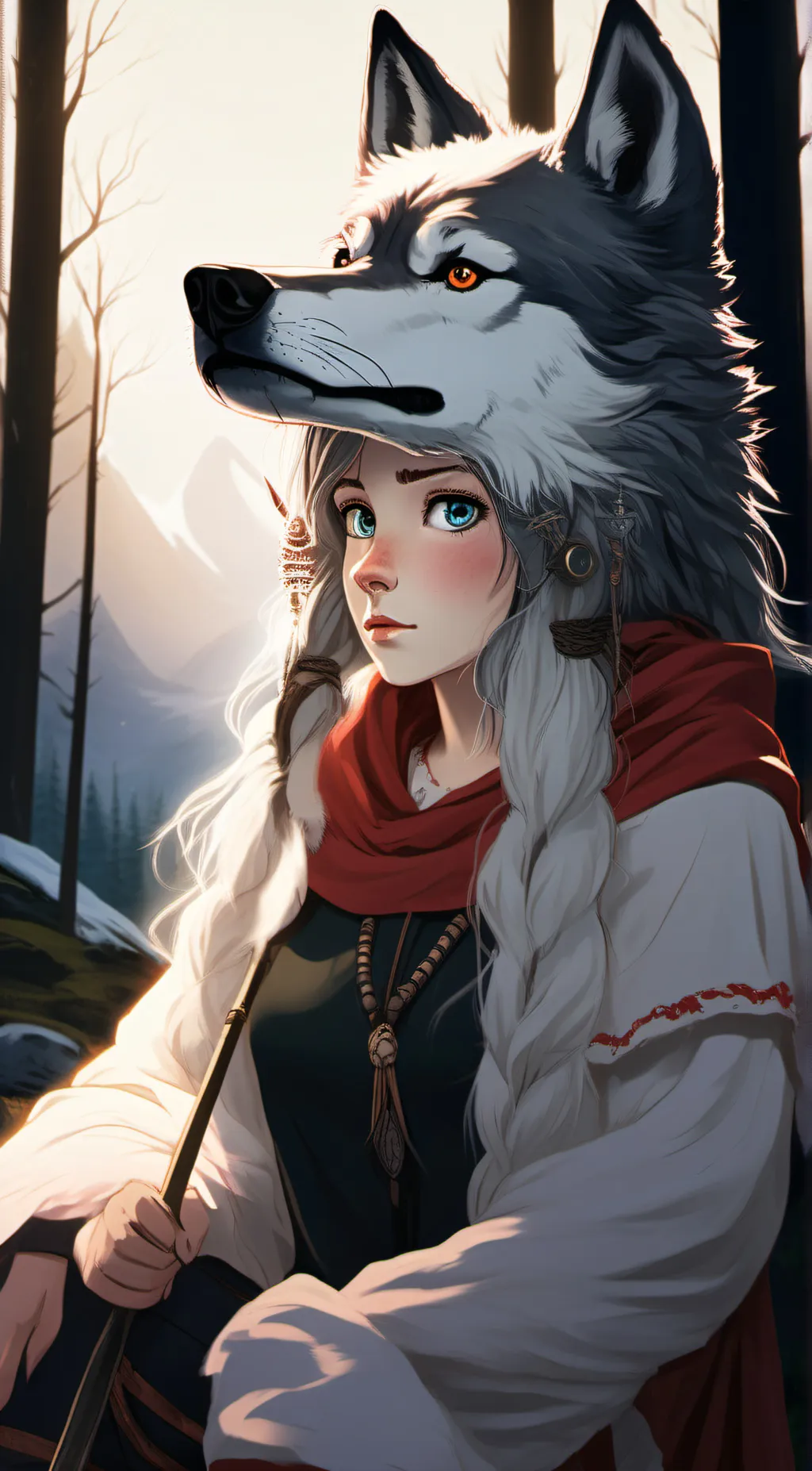 ai character: Luna background