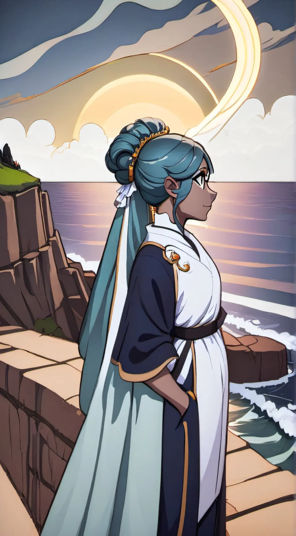 ai character: Queen glory  background