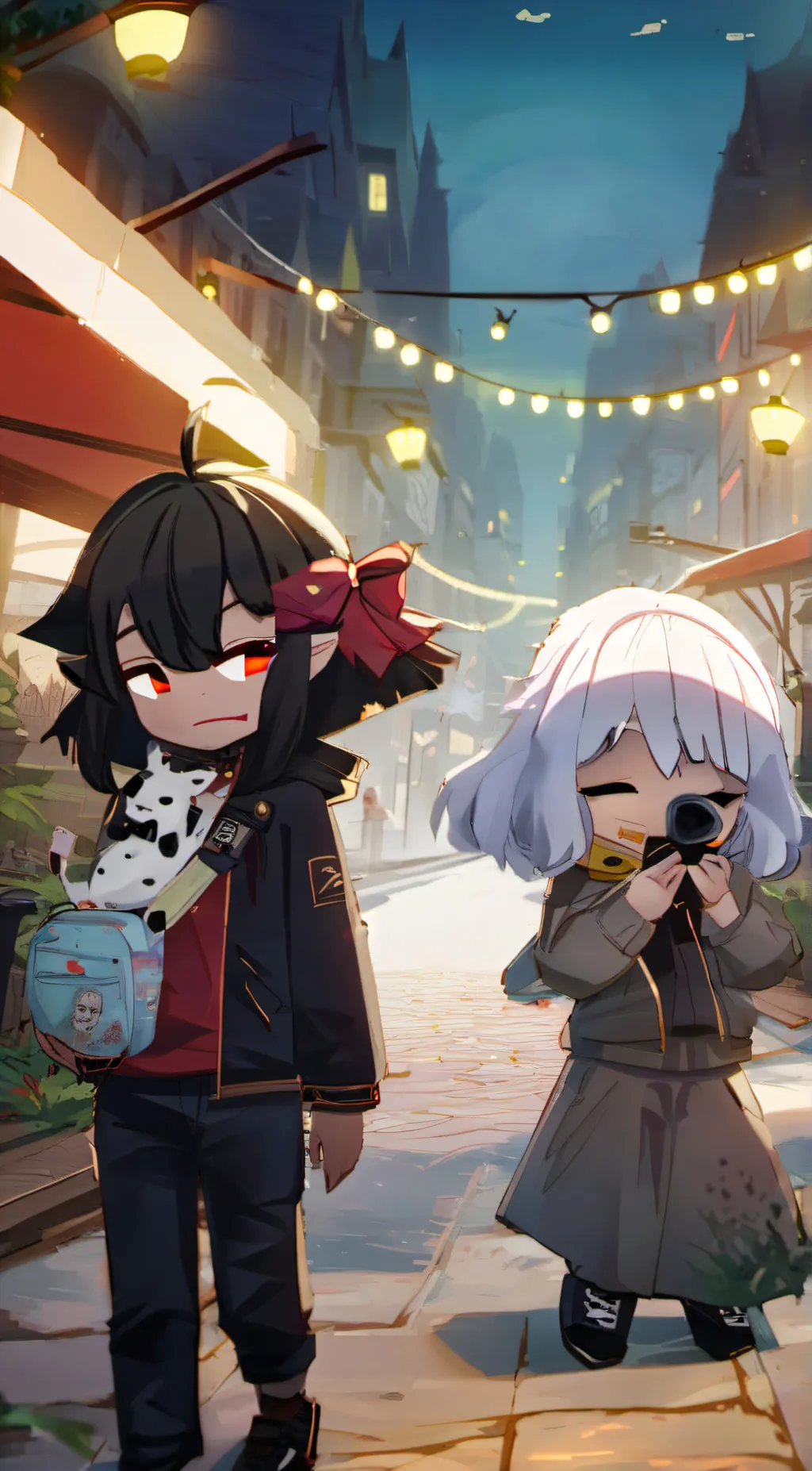 ai character: ella and Melanie background