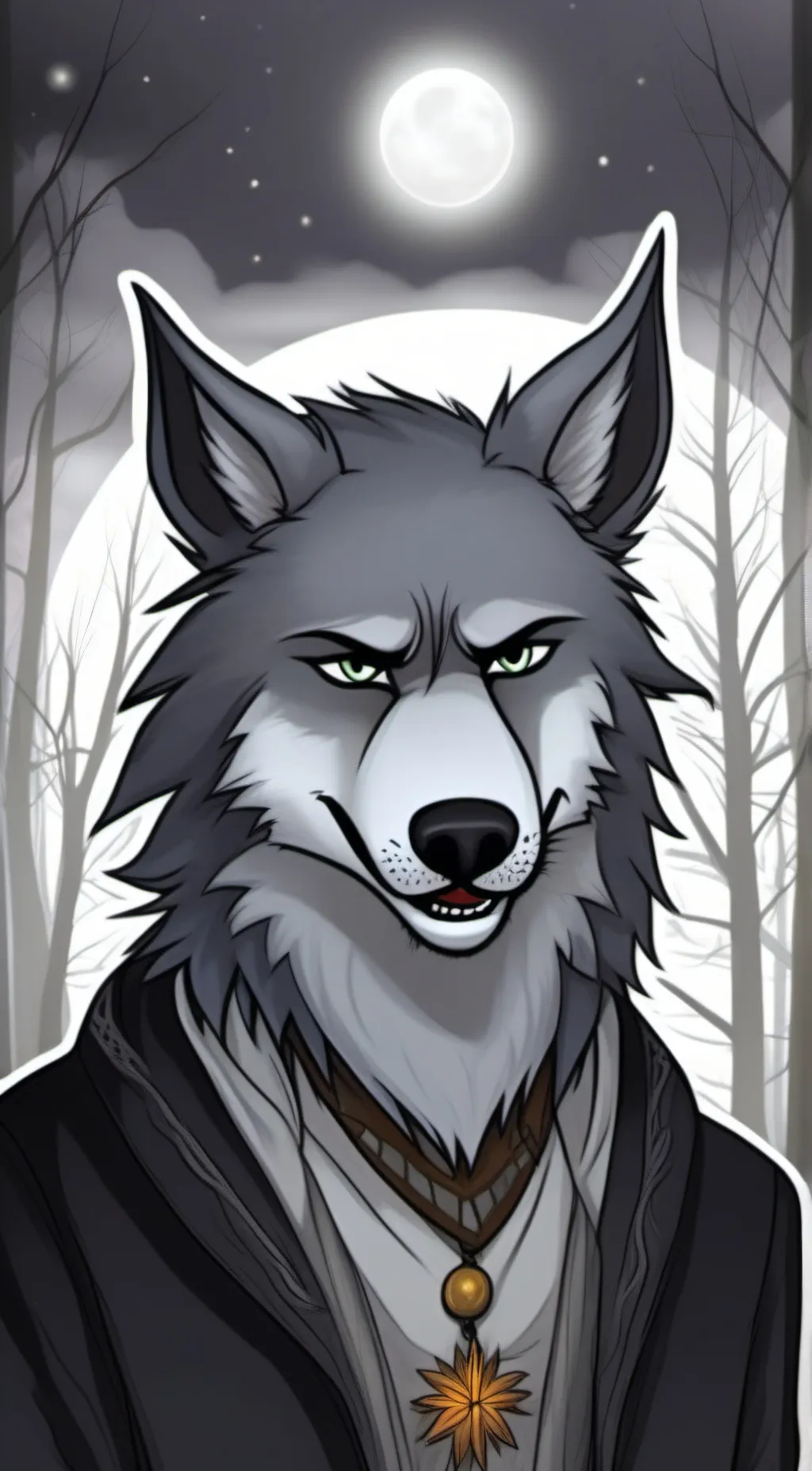 ai character: Moon background