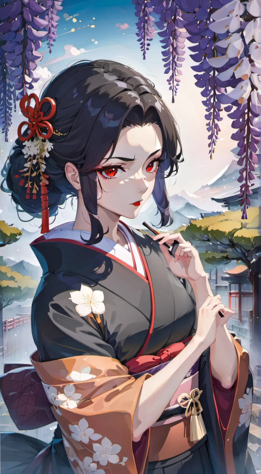 ai character: Sakura background