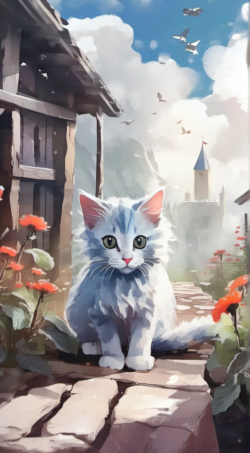 ai character: Sky background