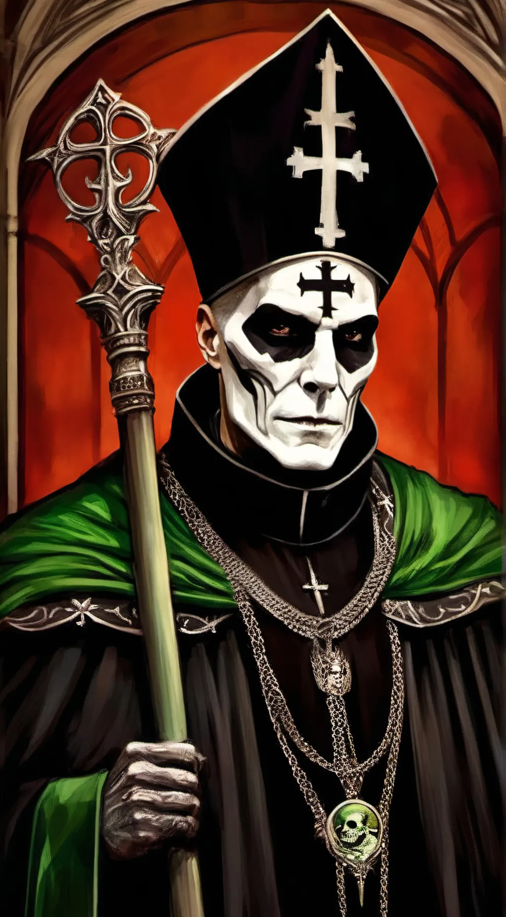 ai character: Papa Emeritus II  background