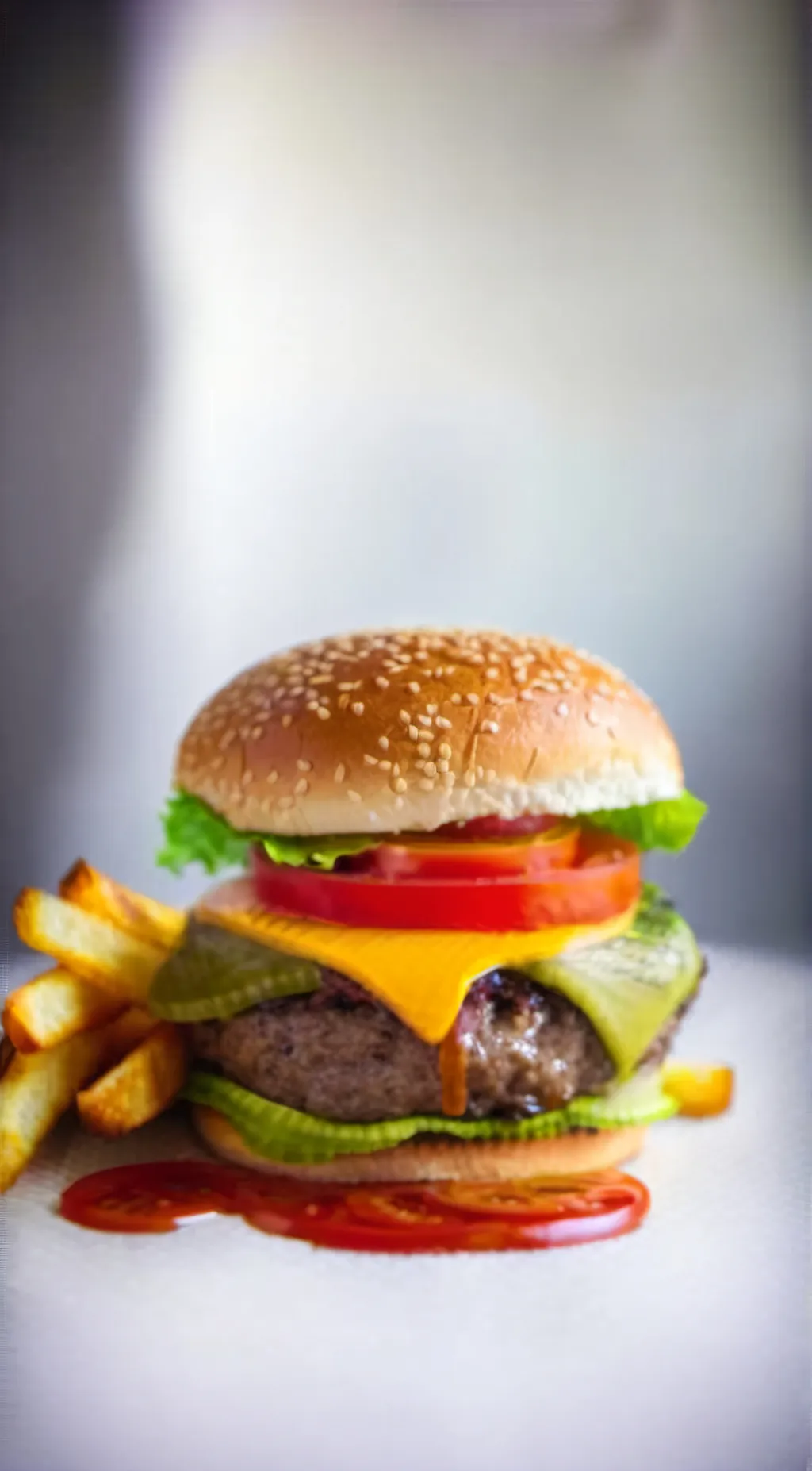 ai character: Hamburger  background