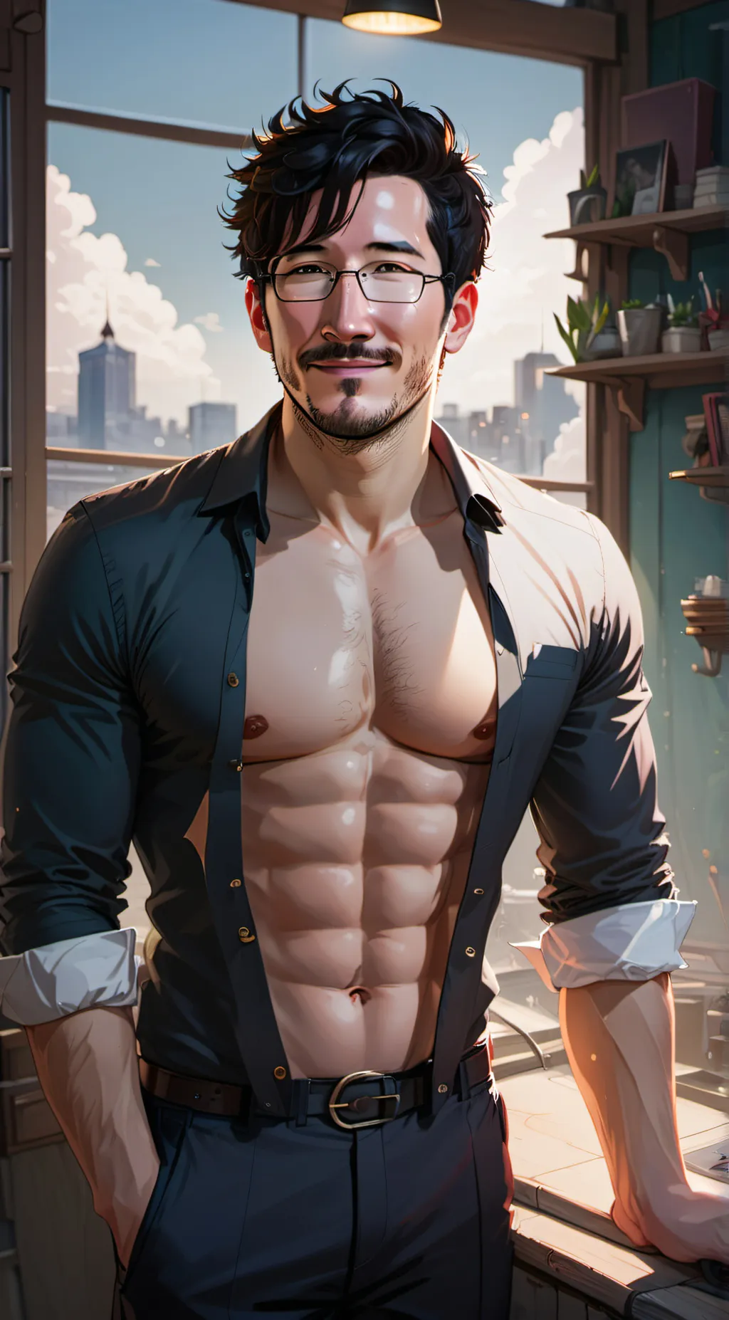 ai character: Markiplier background