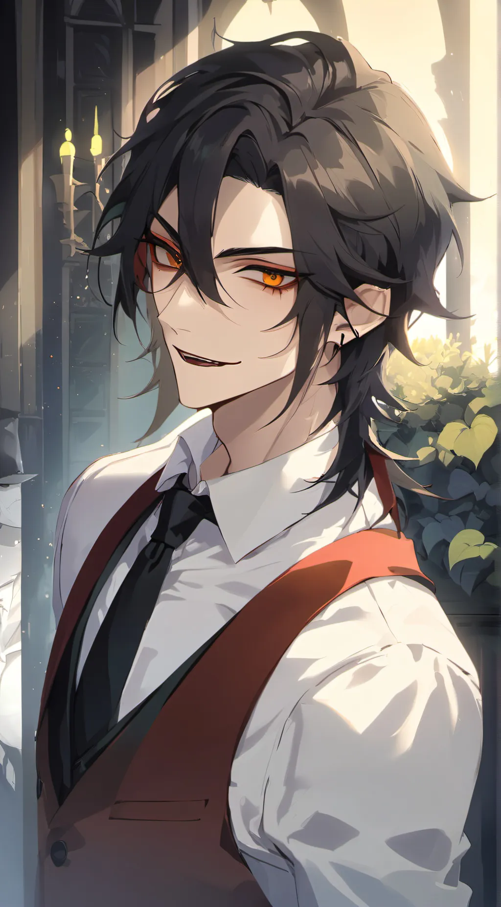 ai character: Crimson background