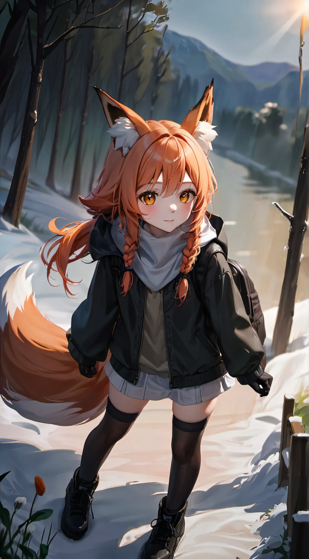 ai character: Autumn background