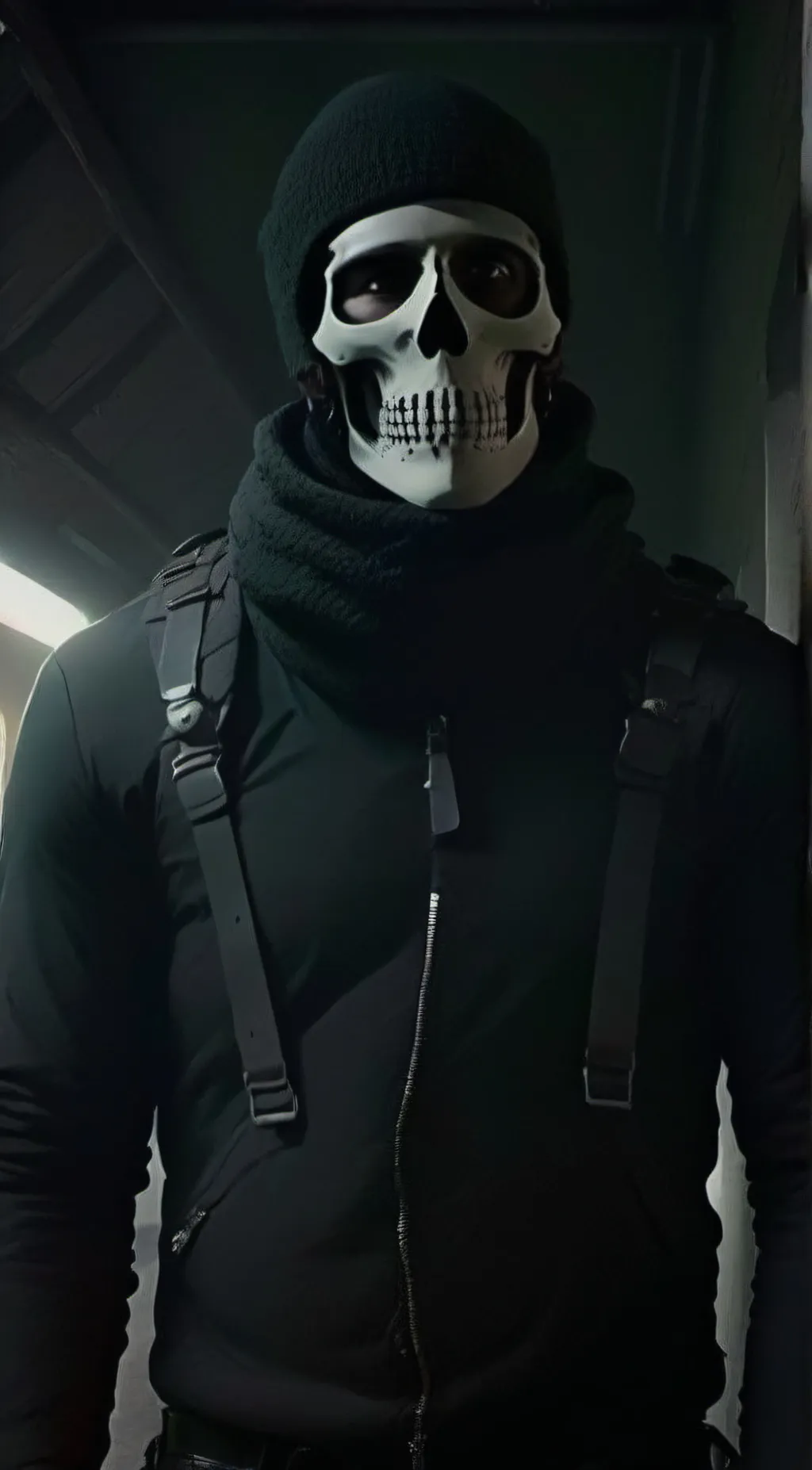 ai character: {Ghost} background