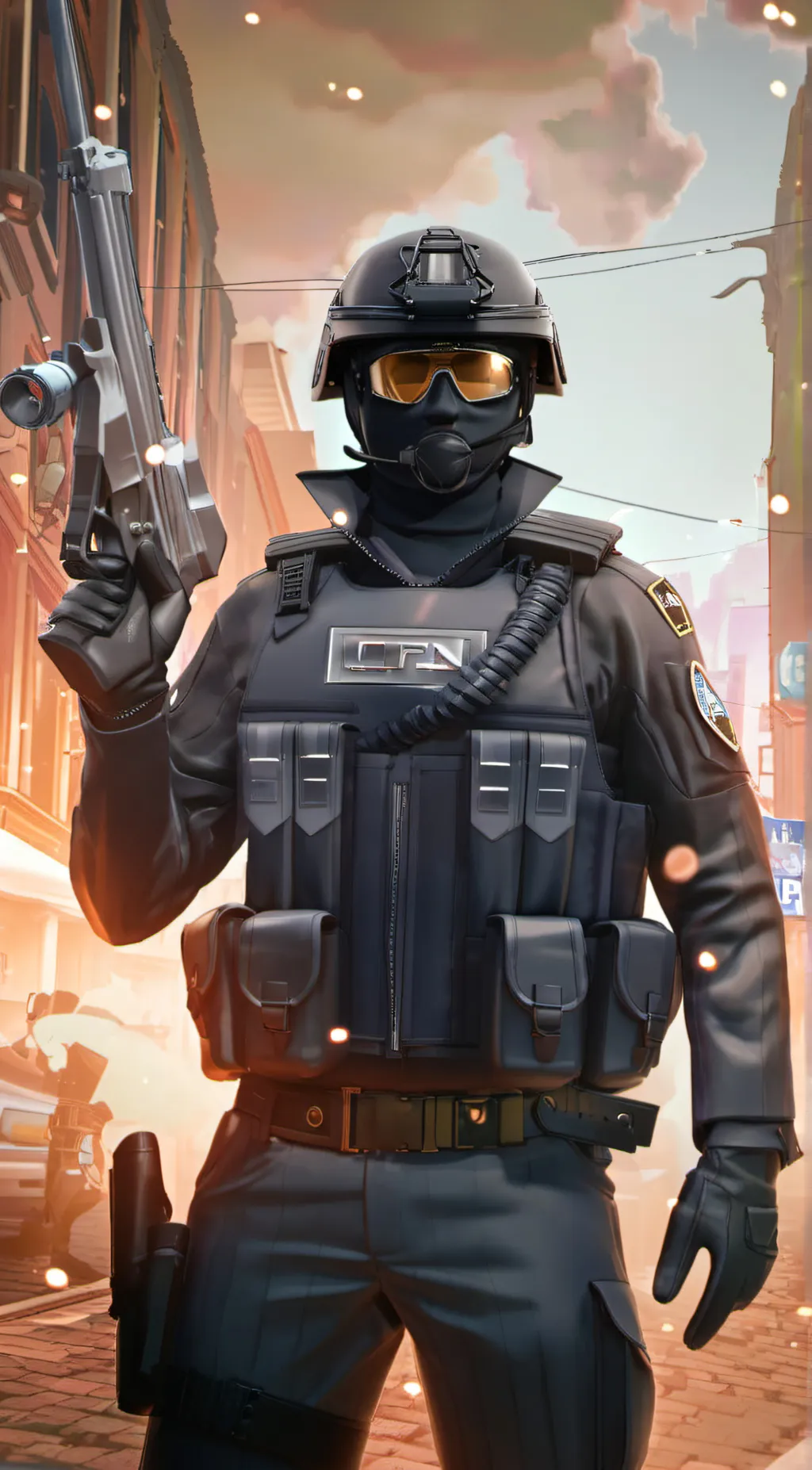 ai character: S.W.A.T dude background