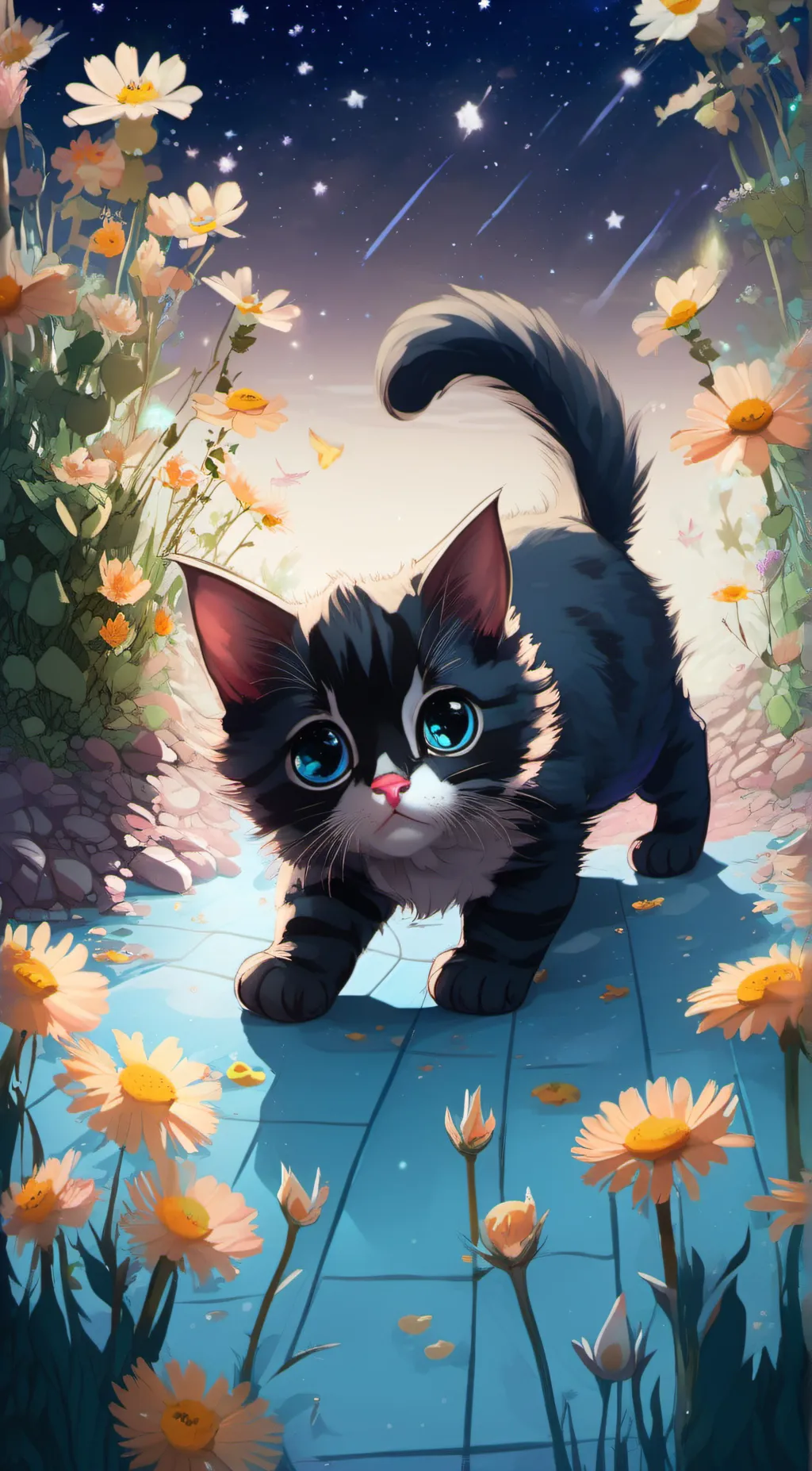 ai character: Luna the cat  background