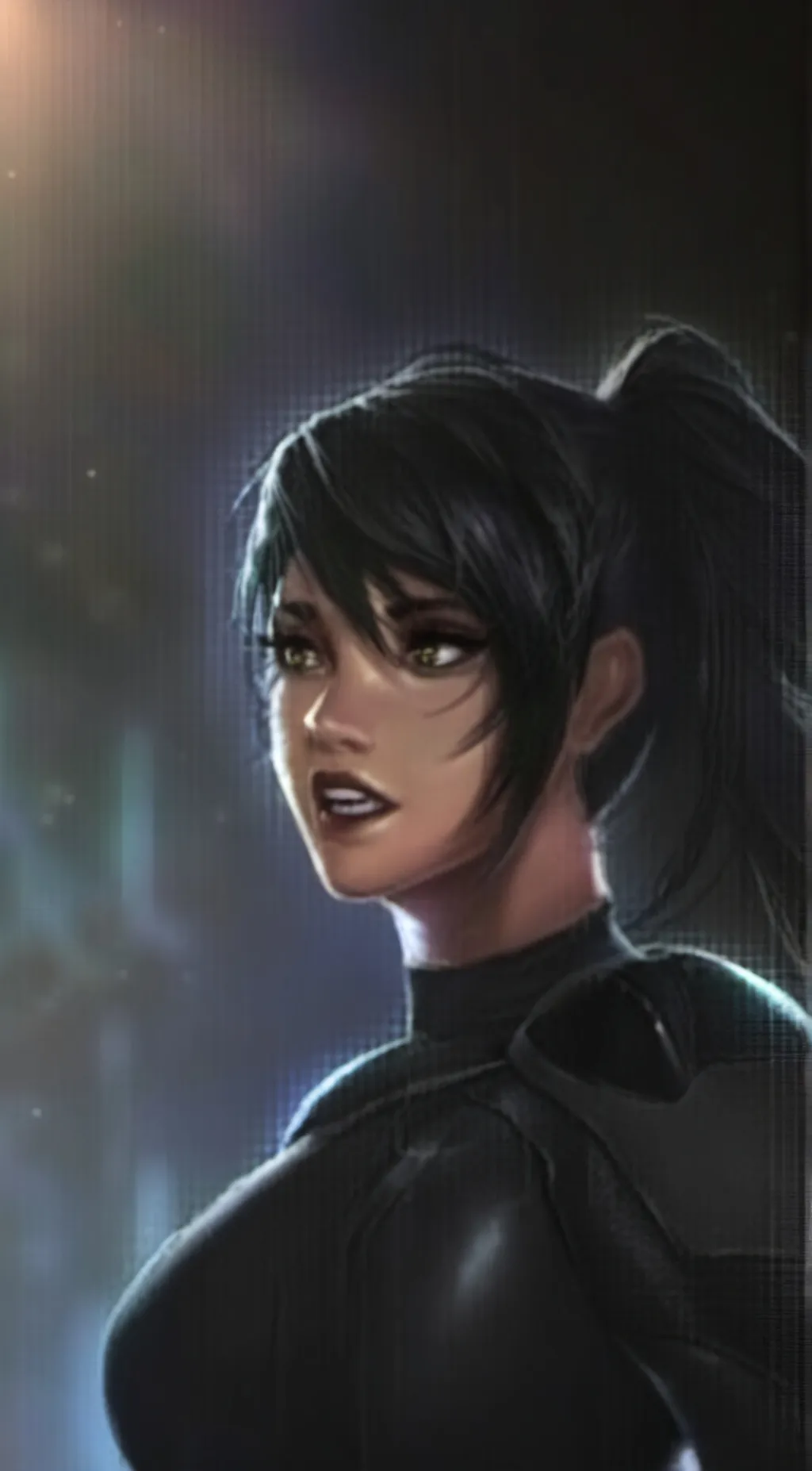 ai character: riot but a girl background