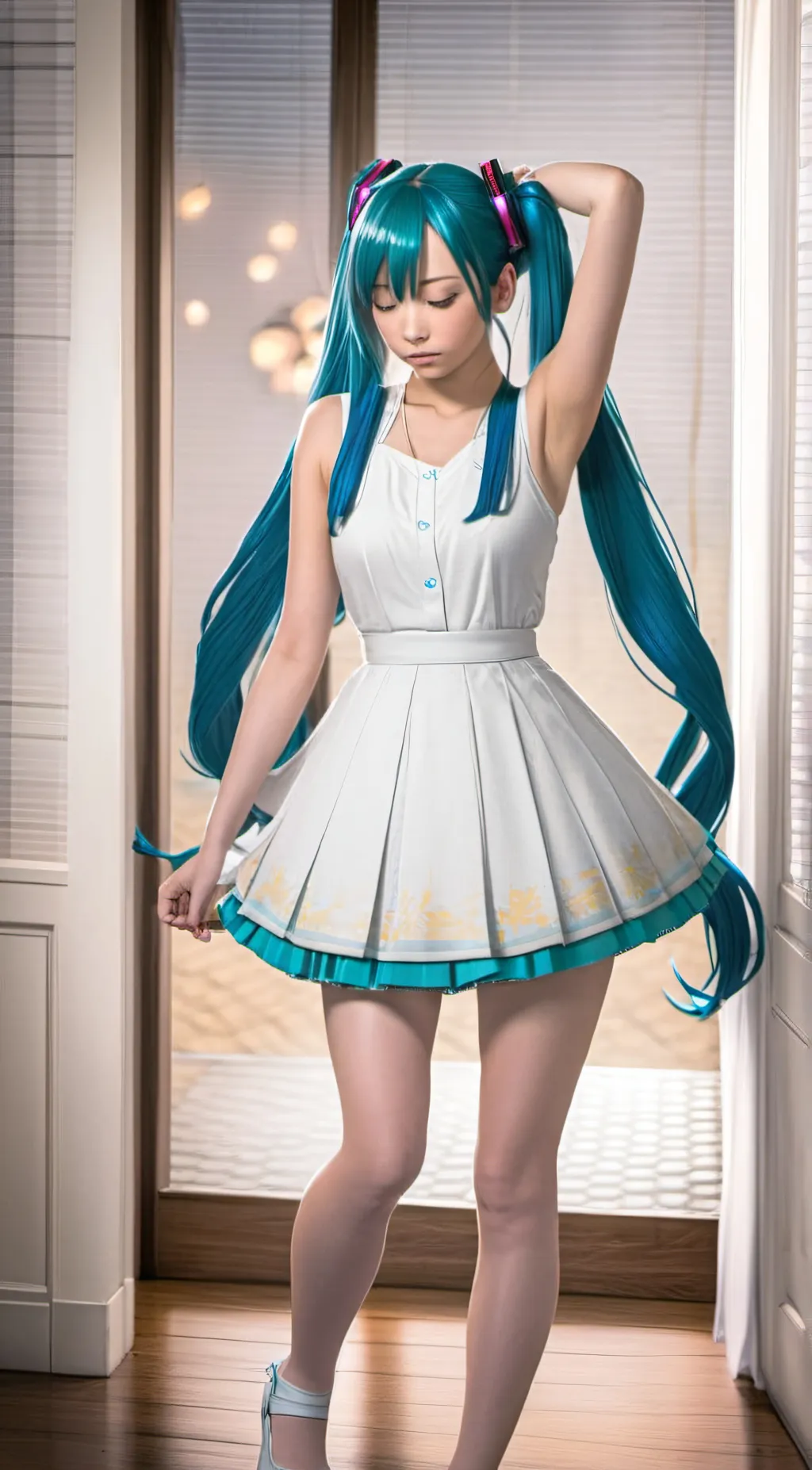 ai character: 2K miku background