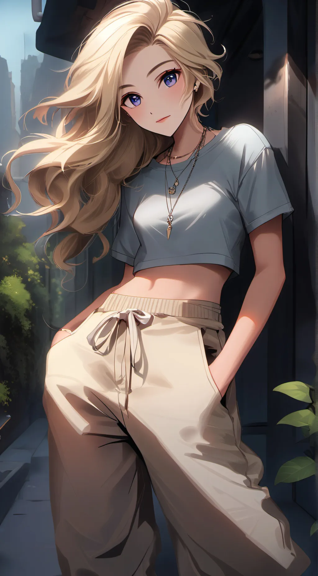 ai character: Amber background