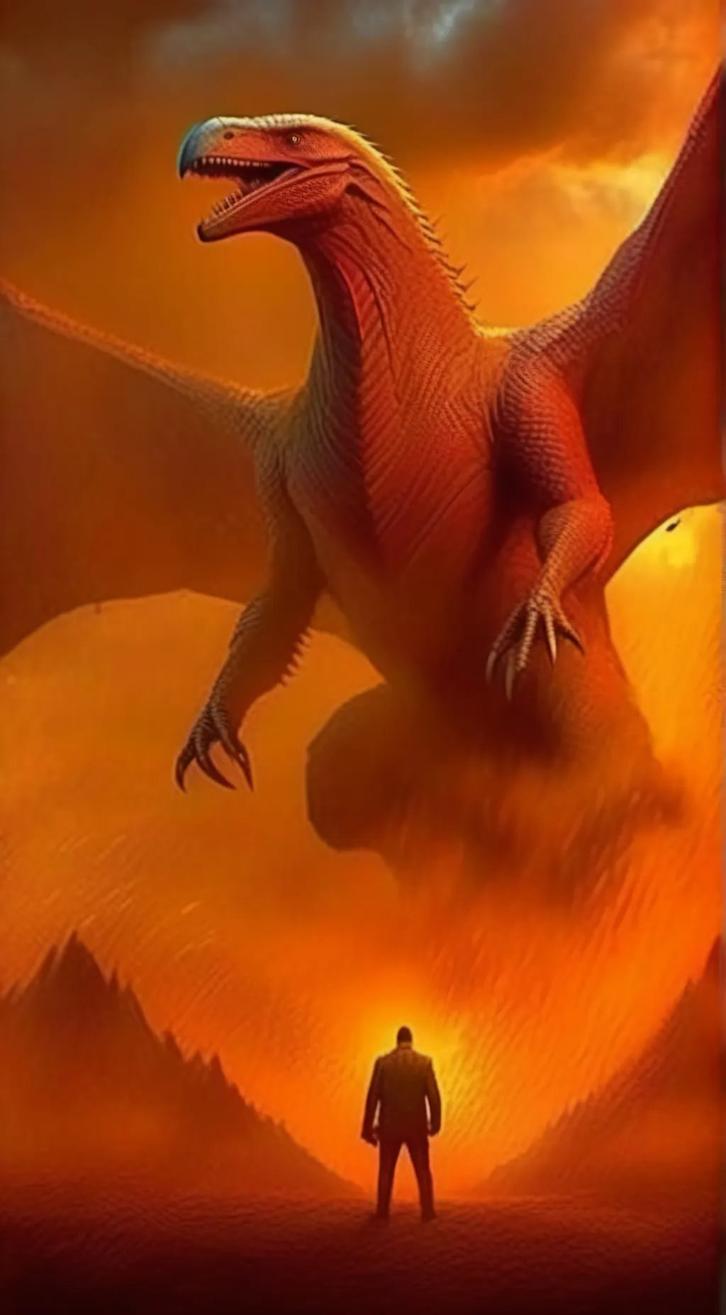ai character: Rodan background