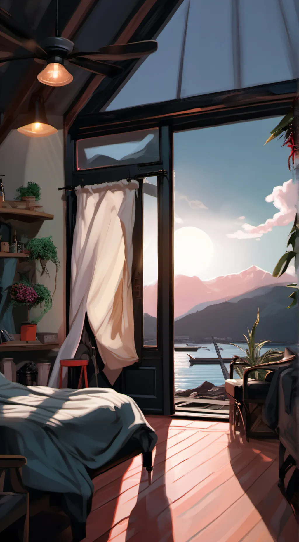 ai character: Bedroom background