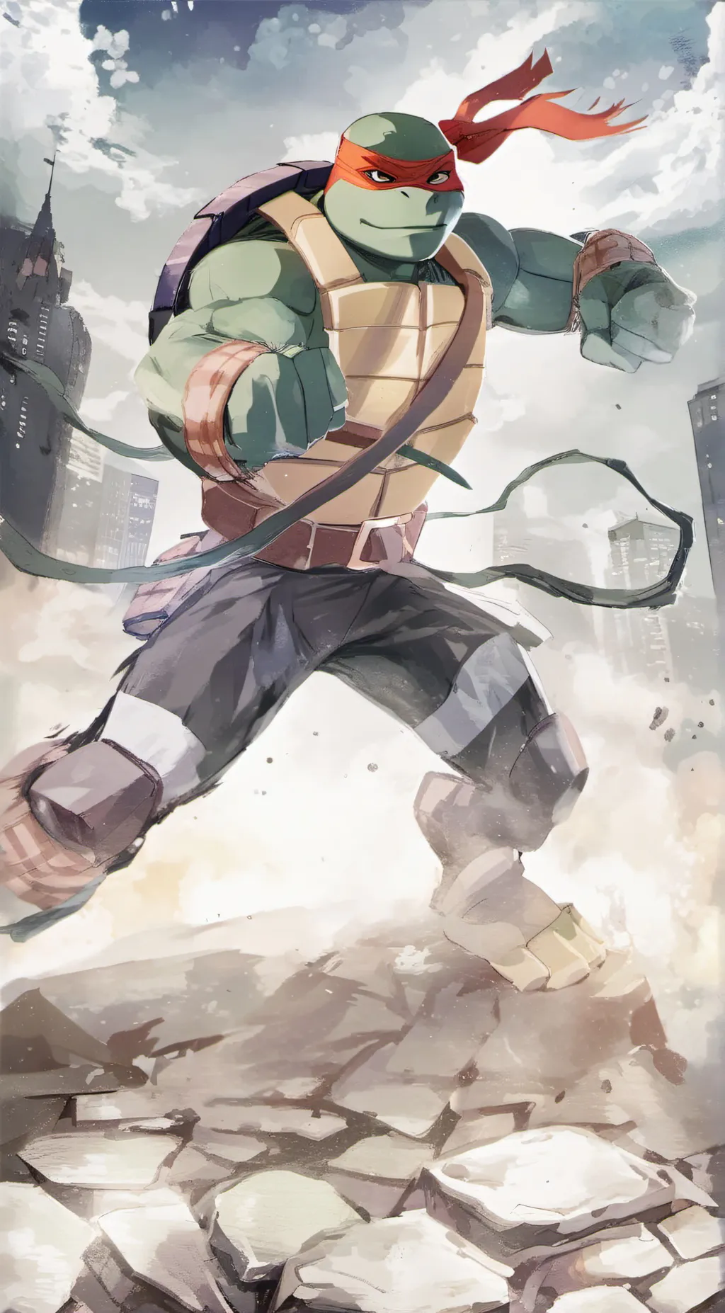 ai character: (ROTTMNT)  background