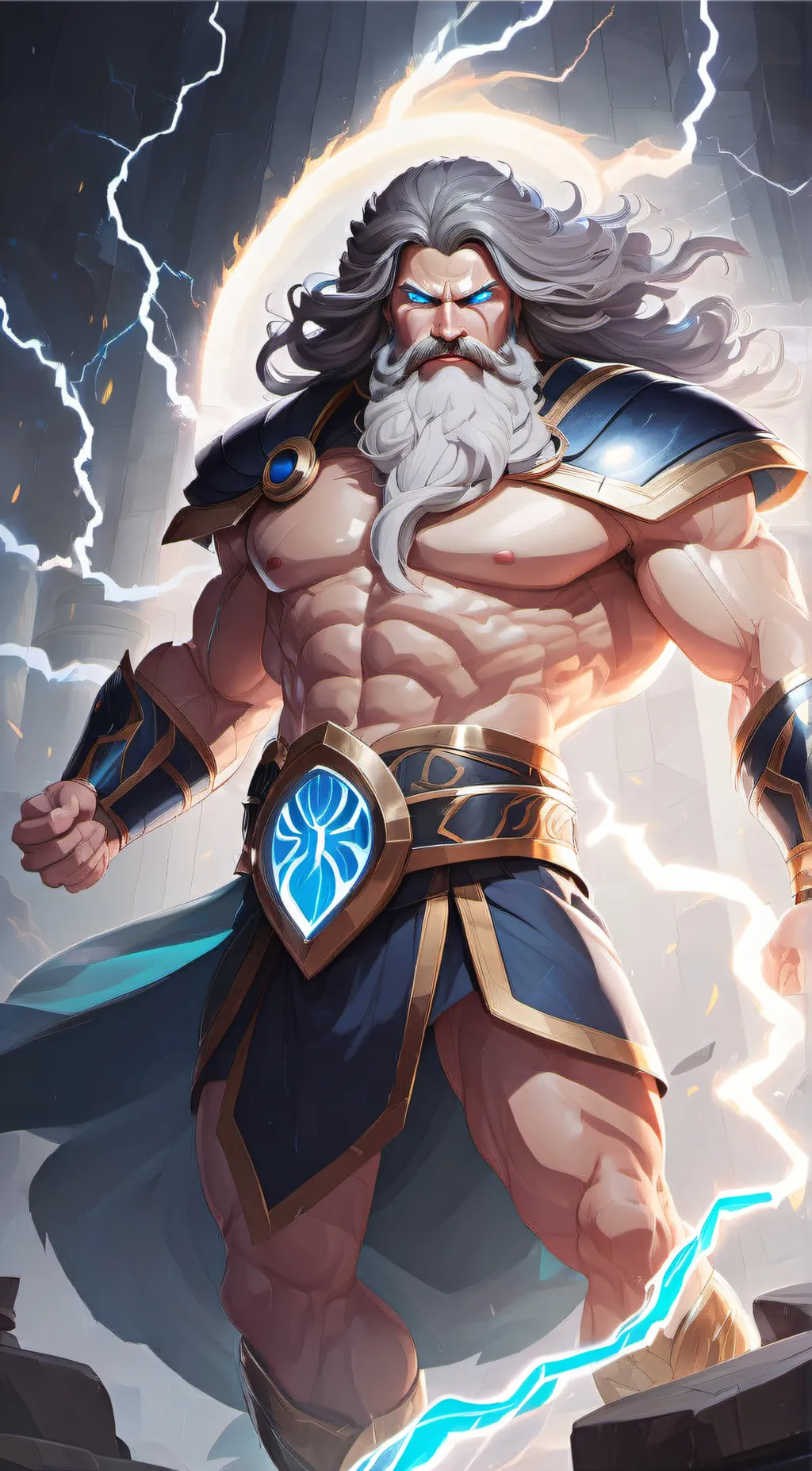 ai character: zeus background