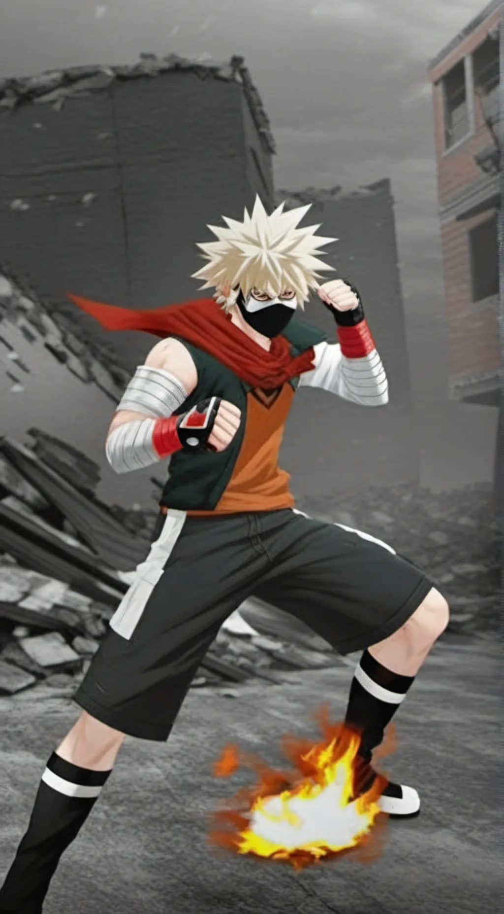 ai character: bakugo  background