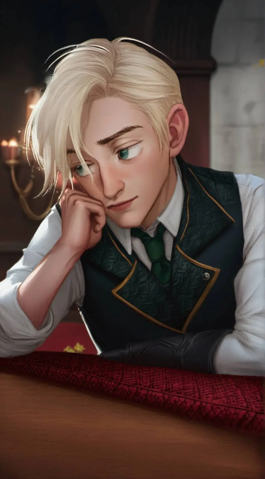 ai character: Draco Malfoy  background
